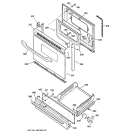 DOOR & DRAWER PARTS Diagram and Parts List for JGBS19BEH1WH  General Electric Range