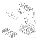 Part Location Diagram of WB13T10035 GE BURNER CAP LT Front -SBK