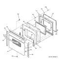 DOOR Diagram and Parts List for JBP67SH1SS  General Electric Range
