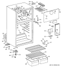 CABINET Diagram and Parts List for GTS15BBPFRBB  General Electric Refrigerator