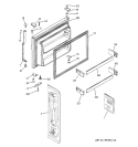 FREEZER DOOR Diagram and Parts List for STS22ICPARWW  General Electric Refrigerator