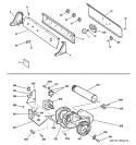 BACKSPLASH, BLOWER & MOTOR ASSEMBLY Diagram and Parts List for DS4500EB2WW  General Electric Dryer