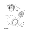 DRUM Diagram and Parts List for DX2300EB1WW  General Electric Dryer