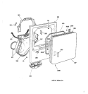 FRONT PANEL & DOOR Diagram and Parts List for DX4500EA3WW  General Electric Dryer