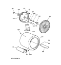 DRUM Diagram and Parts List for EGD4500D0WW  General Electric Dryer