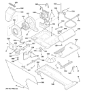 DRYER MOTOR, BLOWER & BELT Diagram and Parts List for WSM2780DAWWW  General Electric Washer Dryer Combo