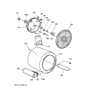 DRUM Diagram and Parts List for DBSR453GB1WW  General Electric Dryer