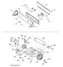 BACKSPLASH, BLOWER & MOTOR ASSEMBLY Diagram and Parts List for DBXR463GB1CC  General Electric Dryer