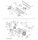 BACKSPLASH, BLOWER & MOTOR ASSEMBLY Diagram and Parts List for DWSR483GB1WW  General Electric Dryer