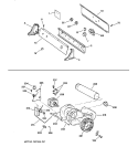 BACKSPLASH, BLOWER & MOTOR ASSEMBLY Diagram and Parts List for DX2300GB1WW  General Electric Dryer
