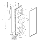 FRESH FOOD DOOR Diagram and Parts List for GSS22SGPDBS  General Electric Refrigerator
