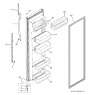 FRESH FOOD DOOR Diagram and Parts List for SSS25KFPAWW  General Electric Refrigerator