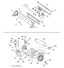 BACKSPLASH, BLOWER & MOTOR ASSEMBLY Diagram and Parts List for DWXR485GB1WW  General Electric Dryer