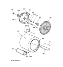 DRUM Diagram and Parts List for DWXR485GB1WW  General Electric Dryer