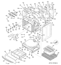 BODY PARTS Diagram and Parts List for JBP84SH1SS  General Electric Range