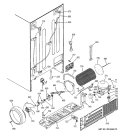 SEALED SYSTEM & MOTHER BOARD Diagram and Parts List for PSC23NHNABB  General Electric Refrigerator