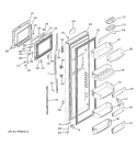 FRESH FOOD DOOR Diagram and Parts List for PSC23NHNABB  General Electric Refrigerator
