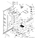FRESH FOOD SECTION Diagram and Parts List for PSC23NHNABB  General Electric Refrigerator