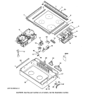 COOKTOP ASSEMBLY Diagram and Parts List for JP393R  General Electric Cooktop