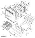 DOOR & DRAWER PARTS Diagram and Parts List for EGR3001EH1SS  General Electric Range