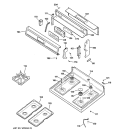 CONTROL PANEL & COOKTOP Diagram and Parts List for JGBP79BEB7BB  General Electric Range
