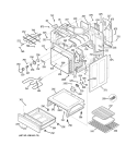 BODY PARTS Diagram and Parts List for JBP78DH1BB  General Electric Range