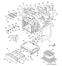 BODY PARTS Diagram and Parts List for JBP68HH1WW  General Electric Range