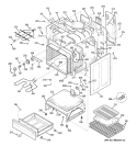 BODY PARTS Diagram and Parts List for JBP84CH1CC  General Electric Range