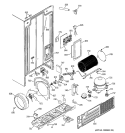 SEALED SYSTEM & MOTHER BOARD Diagram and Parts List for HSS25IFMBCC  Hotpoint Refrigerator
