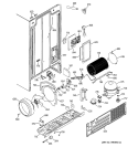 SEALED SYSTEM & MOTHER BOARD Diagram and Parts List for HSS22IFMBCC  Hotpoint Refrigerator