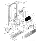 SEALED SYSTEM & MOTHER BOARD Diagram and Parts List for HSS22IFMCWW  Hotpoint Refrigerator