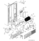 SEALED SYSTEM & MOTHER BOARD Diagram and Parts List for GSG25IEMAFWW  General Electric Refrigerator