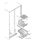 FREEZER SHELVES Diagram and Parts List for GSG25IEMAFWW  General Electric Refrigerator