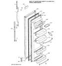 FRESH FOOD DOOR Diagram and Parts List for PSA25MIMCFBB  General Electric Refrigerator