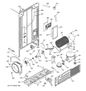 SEALED SYSTEM & MOTHER BOARD Diagram and Parts List for PSA25MIMDFBB  General Electric Refrigerator