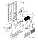 SEALED SYSTEM & MOTHER BOARD Diagram and Parts List for GSS22JEMCBB  General Electric Refrigerator