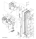 FREEZER DOOR Diagram and Parts List for GSS22JEMDCC  General Electric Refrigerator