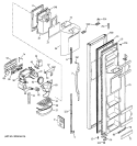 FREEZER DOOR Diagram and Parts List for GSS22QFMABB  General Electric Refrigerator