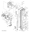 FREEZER DOOR Diagram and Parts List for GSS22QGMCBB  General Electric Refrigerator
