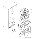 FRESH FOOD SHELVES Diagram and Parts List for GSS22UFMACC  General Electric Refrigerator