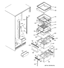 FRESH FOOD SHELVES Diagram and Parts List for GSS22UFMCWW  General Electric Refrigerator