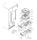 FRESH FOOD SHELVES Diagram and Parts List for GSS22VGMACC  General Electric Refrigerator