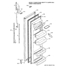 FRESH FOOD DOOR Diagram and Parts List for GSS22WGMACC  General Electric Refrigerator