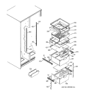 FRESH FOOD SHELVES Diagram and Parts List for GSS22WGMACC  General Electric Refrigerator