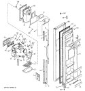 FREEZER DOOR Diagram and Parts List for GSS22WGMCCC  General Electric Refrigerator