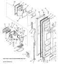 FREEZER DOOR Diagram and Parts List for GSS25KGMCCC  General Electric Refrigerator