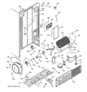 SEALED SYSTEM & MOTHER BOARD Diagram and Parts List for GSS25QFMDCC  General Electric Refrigerator