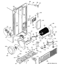 SEALED SYSTEM & MOTHER BOARD Diagram and Parts List for GSS25UFMABB  General Electric Refrigerator
