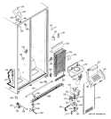 FREEZER SECTION Diagram and Parts List for GSH25KGMACC  General Electric Refrigerator