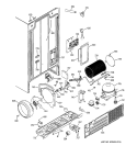 SEALED SYSTEM & MOTHER BOARD Diagram and Parts List for GSS25JEMCWW  General Electric Refrigerator